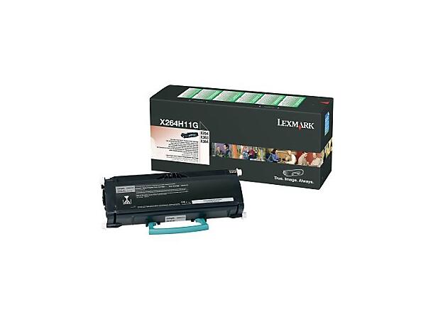 Toner LEXMARK X264H11G 9K sort til X264, X363, X364 